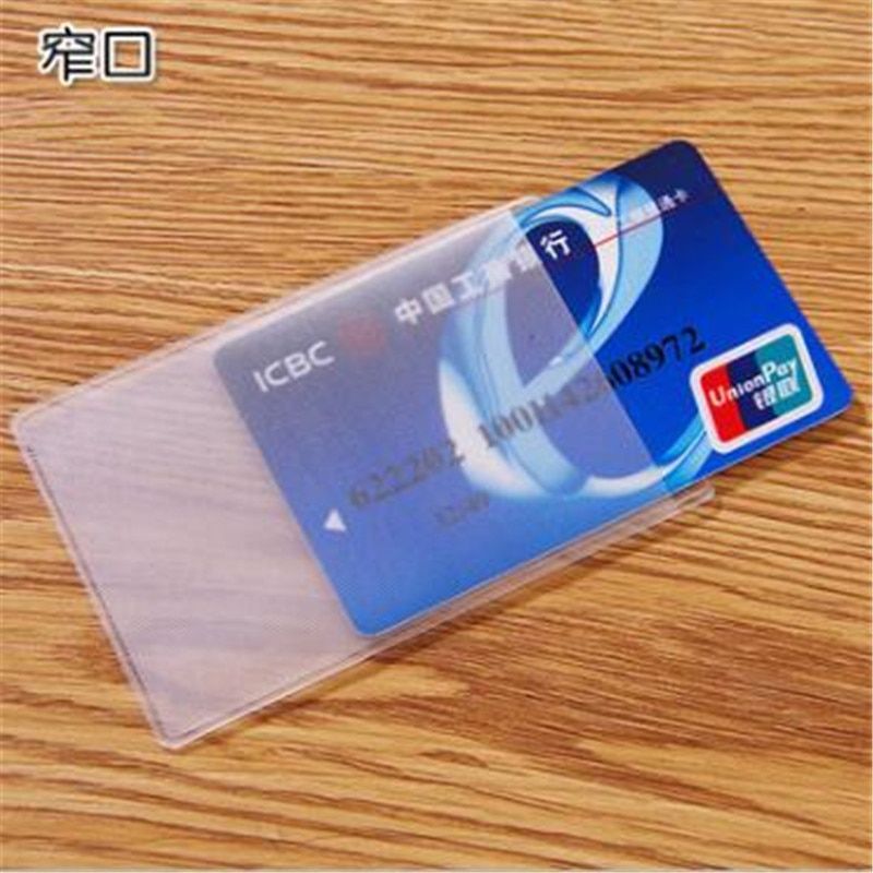 10pcs/lot 60*9m Transparent Card Protector Sleeves ID Card Holder Wallets Purse Business Credit Card Protector Cover Bags