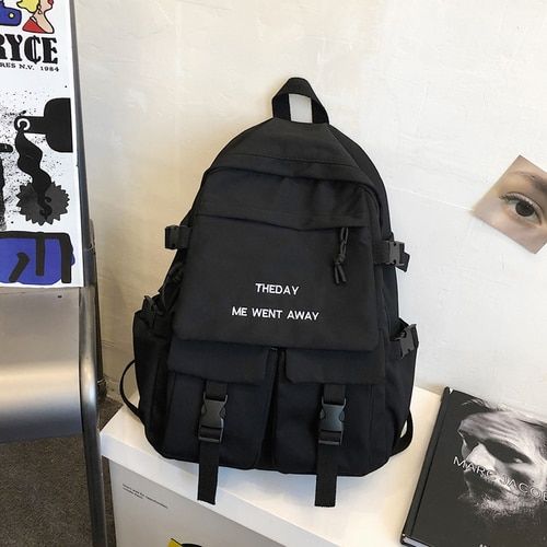 Tooling Style Women's Backpacks Large Capacity School Bags for Teens Korean Harajuku Female School Backpack Woman Multi-pockets