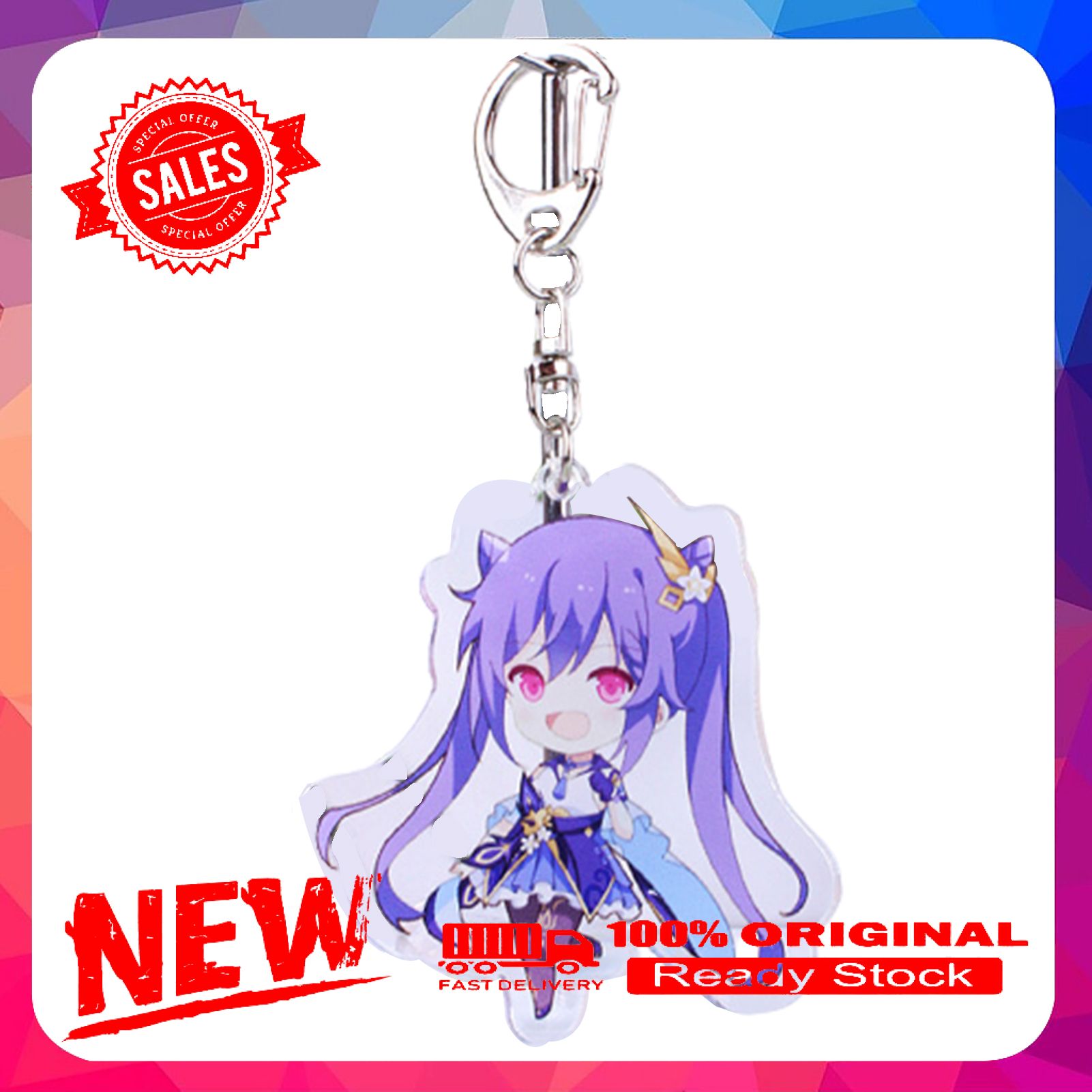 Keychain Anime Character Design Exquisite Pendant Lightweight Decor Supplies for Girl