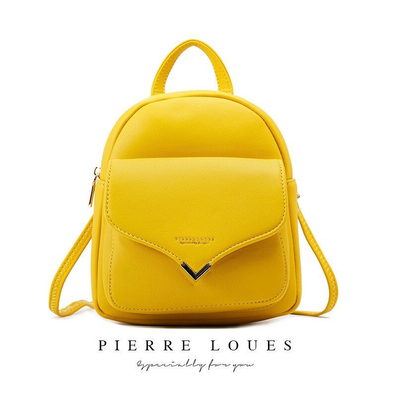 YIZHONG Fashion Luxury Women Backpack Leather MultiFunction Small Backpack Mini Backpack Purse Ladies Shoulder Bag Mochila