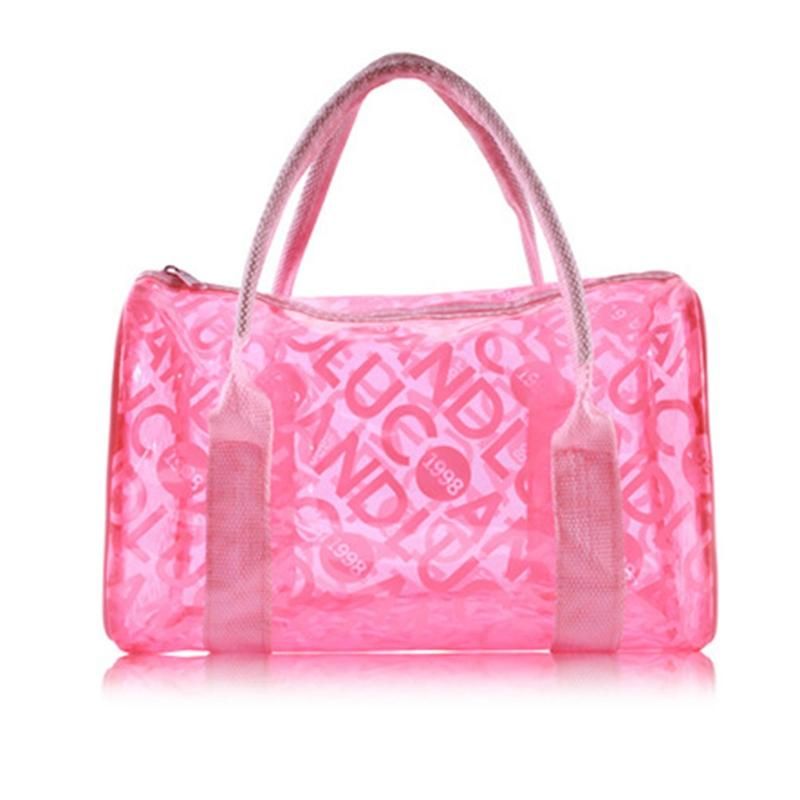 【BestGO】Women Transparent Handbag Shoulder Bag Clear Jelly Purse Clutch PVC Tote Bag