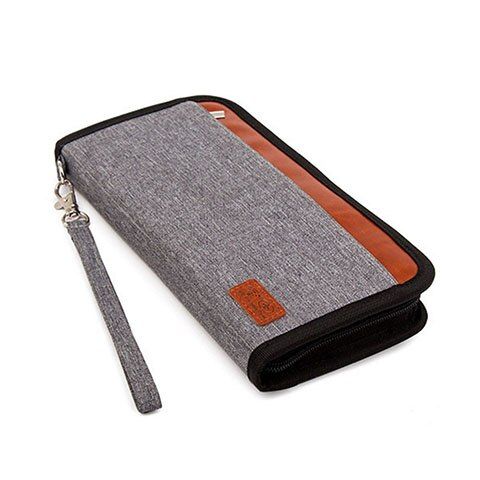 Travel Wallet,RFID Blocking Family Passport Holder Carry Storage Case Passport Holder Cash Document Organizer for Cards/Tickets/