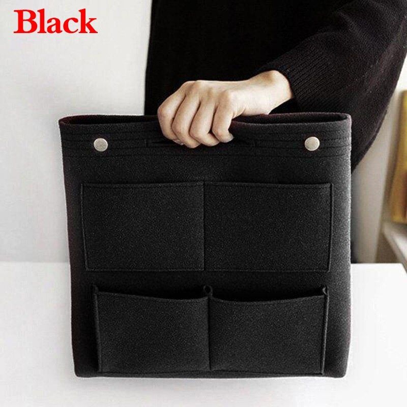 Fashion Felt Make Up Bag Multi-Pocket Large-Capacity Tote Felt Insert Purse Organizer Make Up Bags Handbag