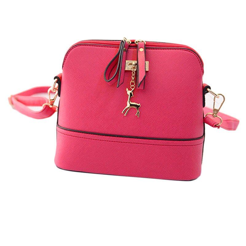 Women Single Shoulder Bags With Deer Toy Pendant Fashion Mini Shell Flap Square Cross Body Bag PU Leather Mini Bags #20