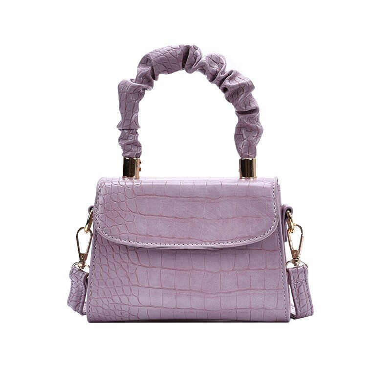 Stone Pattern Simple Mini PU Leather Crossbody Bags For Women 2021 Summer Solid Color Shoulder Handbags and Purses Tote Bag