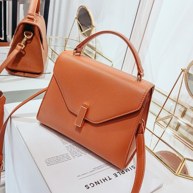 Toposhine Fashion Women Bag Female Simple Casual Female Handbag Cover Fashion Solid Color Shoulder Messenger Bag Drop Shipping