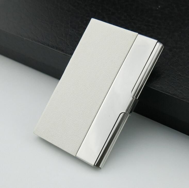 Fashion Credit Card Holder Portable Slim Steel Business ID  Cardholder Metal Aluminum Coin Change RFID Wallet Case