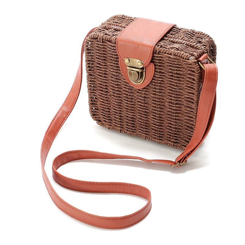 RUWB Candy Colors Small Straw Shoulder Bags for Women 2020 Summer Bohemian Style Flap Crossbody Messenger Bag Bolsa Feminina Bag