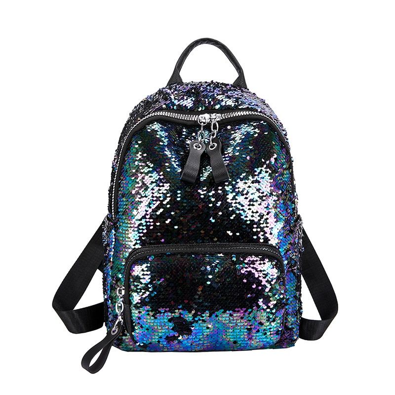Glitter Sequins Backpack Girls Fashion Bling Rucksack Students School Bag