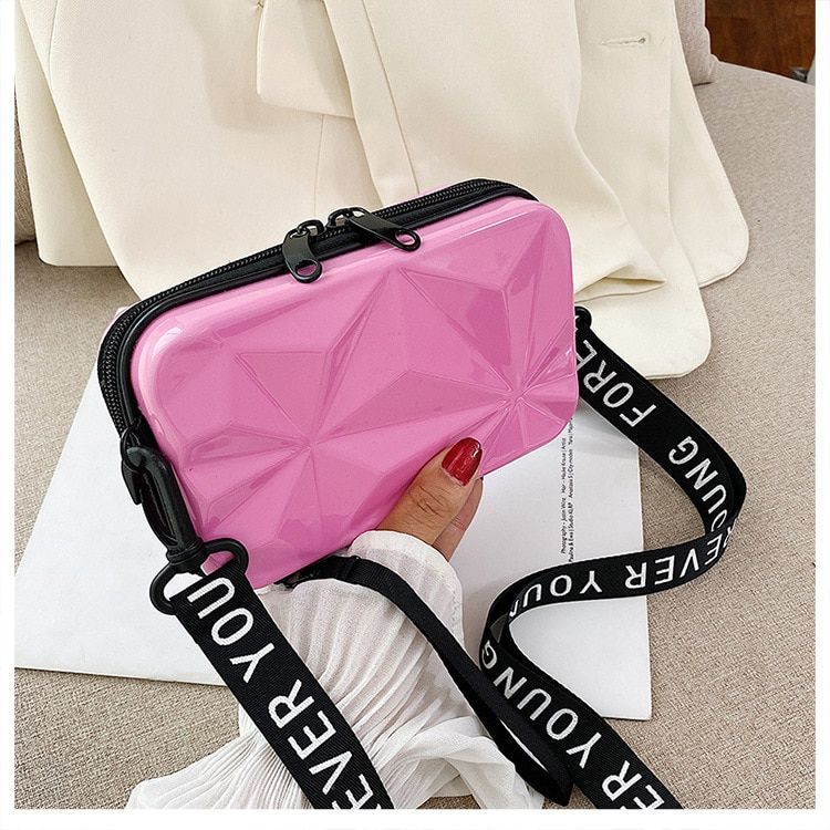 Women Mini Box Bags Personality Uneven Surface Handbag Female Makeup Storage Bag Waterproof Washing Luggage Bag Shoulder Bags