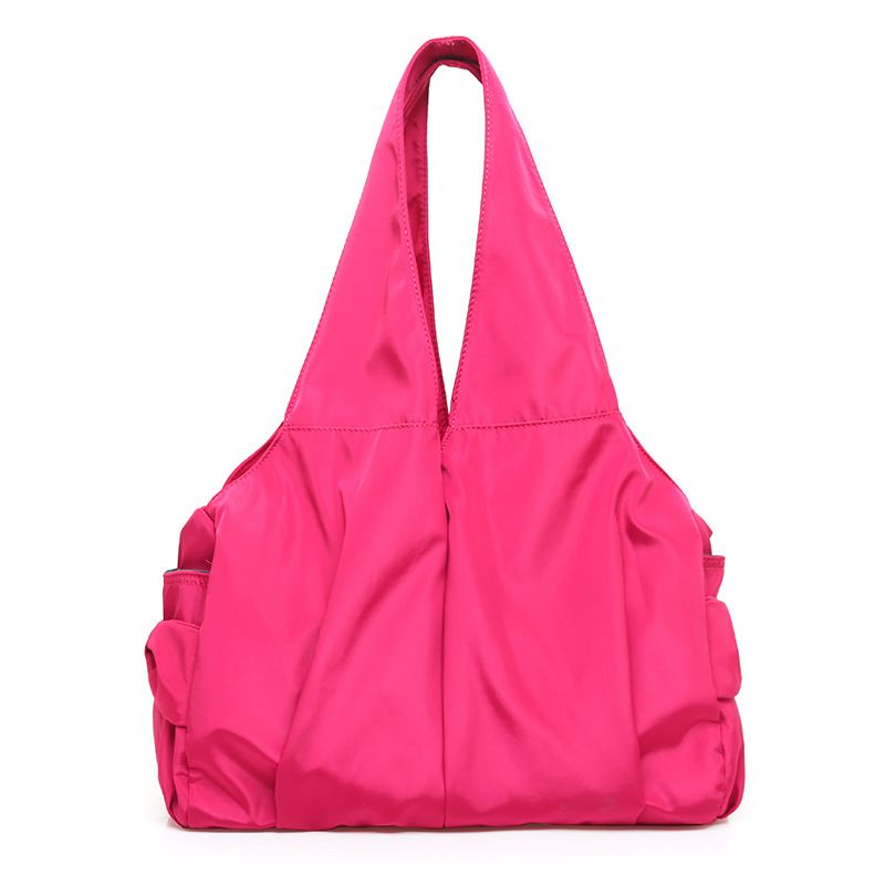 Women's Bag Shoulder Portable Messenger Bag Waterproof Nylon Bag Fashion All-Match Mummy Bag Large Capacity Bag Rose Red