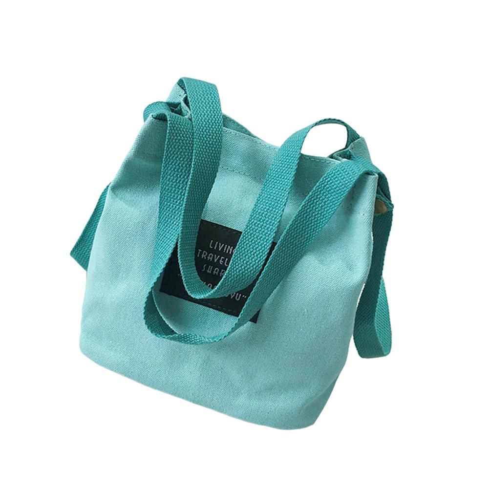 Letter Canvas Large Capacity Women Body Shoulder Bag Pouch