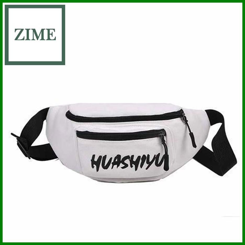 Net red ins bag female Korean version of the new Harajuku tooling Japanese chest bag student canvas messenger waist bag tide