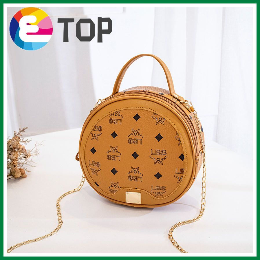 Summer and autumn Korean letter printing trend small round bag shoulder diagonal fashion chain bag