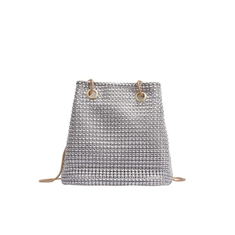 Flash Diamond Crossbody Bag New Women Small Handbags Ladies Shoulder Luxury Fashion Chain Design Phone Bucket Women Chain Bags