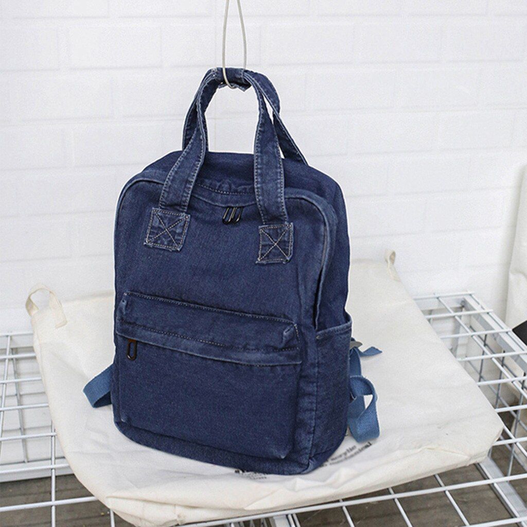 Aelicy Fashion Women Denim Large Capacity Backpack High Quality School Bag For Teenage Girls Female Shoulder Bag Bagpack Mochila