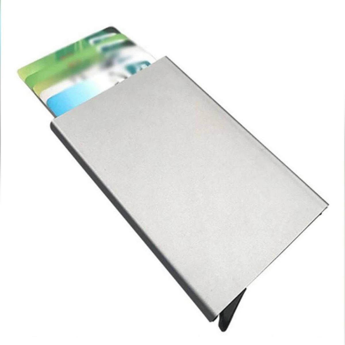 Anti RFID Bank Debit/Credit/ATM Card Holder- Silver