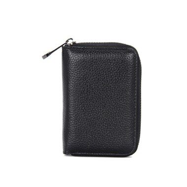 Cow Leather 16 Bits Card Case Prevent RFID Business Card Holder Unisex Credit Card Bag ID Card Wallet Red Pink Blue Purple Black