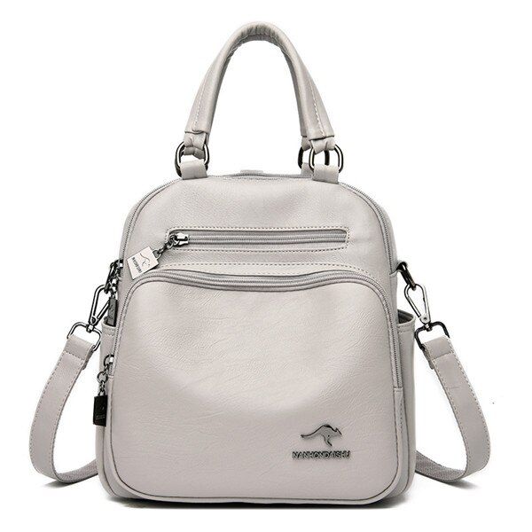 MANHAN Soft PU Leather Backpacks For Women Backpack Female Leather Backpack Women 2020 Multifunctional Bags For Women