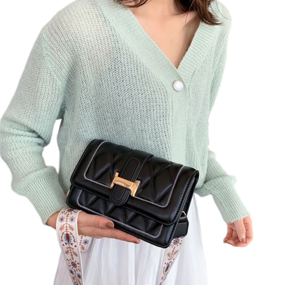 Yfashion Women Handbag Rhombus Single Shoulder Bag PU Leather Cross-body Fashion Messenger Bag