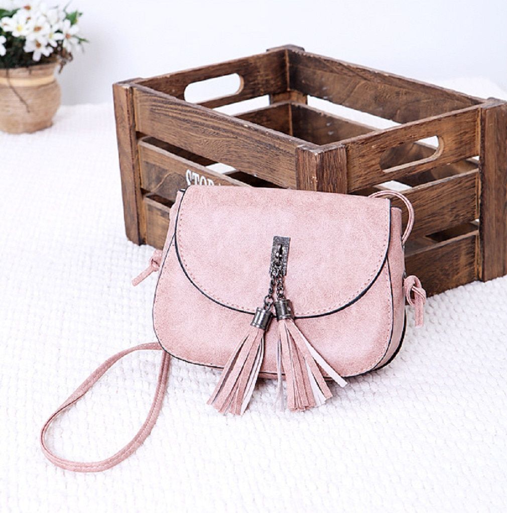 Women Tassel Handbag Satchel Messenger Cross Body Leather Shoulder Bag Purse