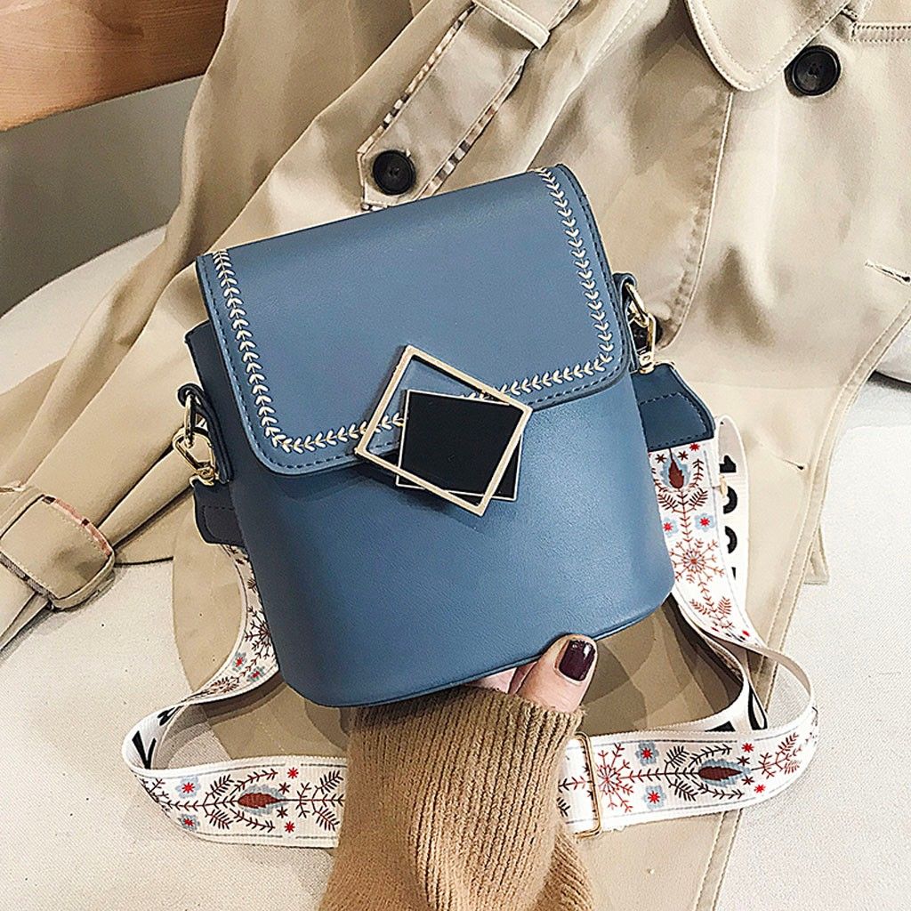Women Bags Fashion Women Hasp Solid Color HandBag Phone Bag Shoulder Bag Messenger Bag