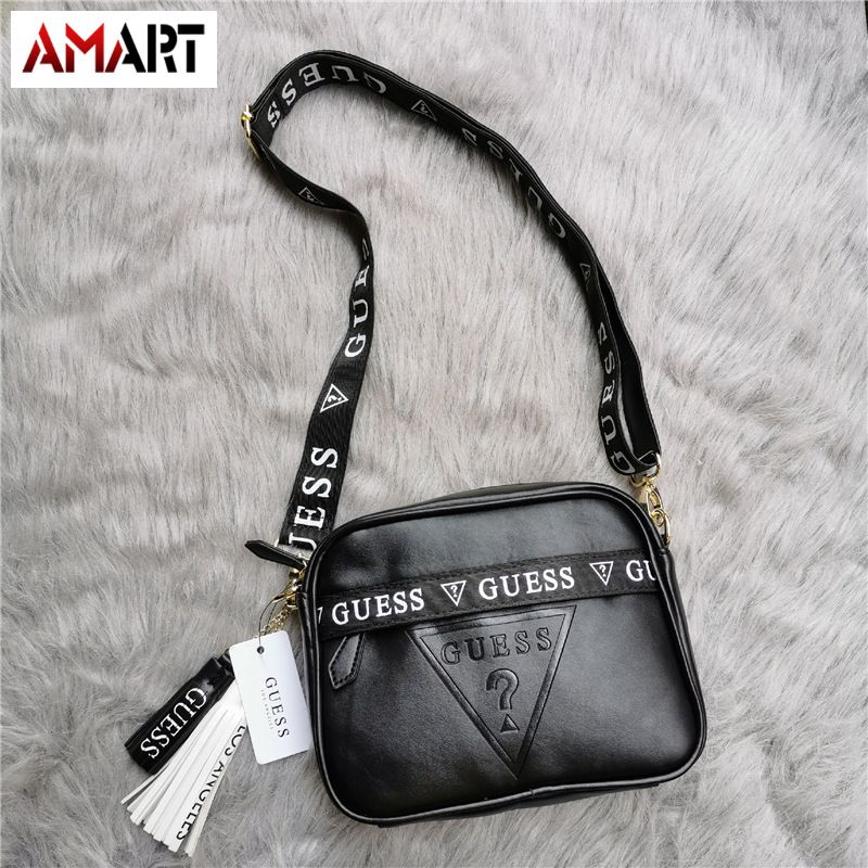 Women PU Shoulder Bags Guess Crossbody Bag Wide Shoulder Strap for Daily Casual
