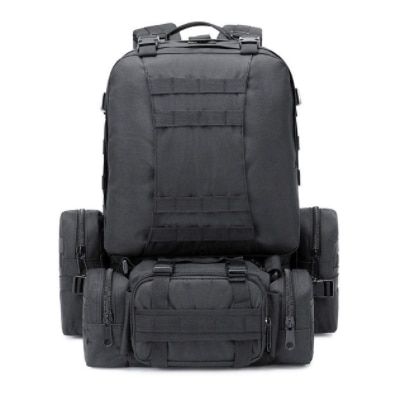 50L Tactical Backpack Men's Military Backpack 4 in 1 Molle Sport Bag Waterproof Outdoor Sport Hiking Camping Travel 3D Rucksack