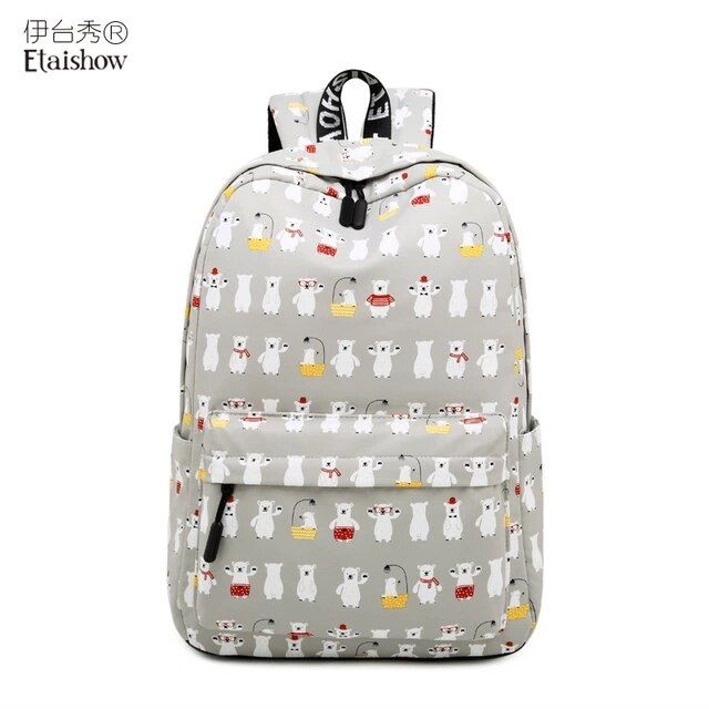 Bear backpack bag female waterproof composite backpack no logo student Korean version of the new backpack