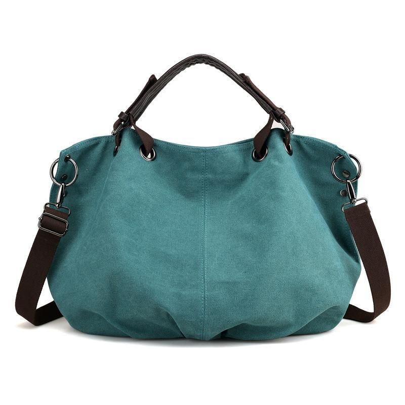KVKY Canvas Tote Handbag Large Capacity Crossbody Bag