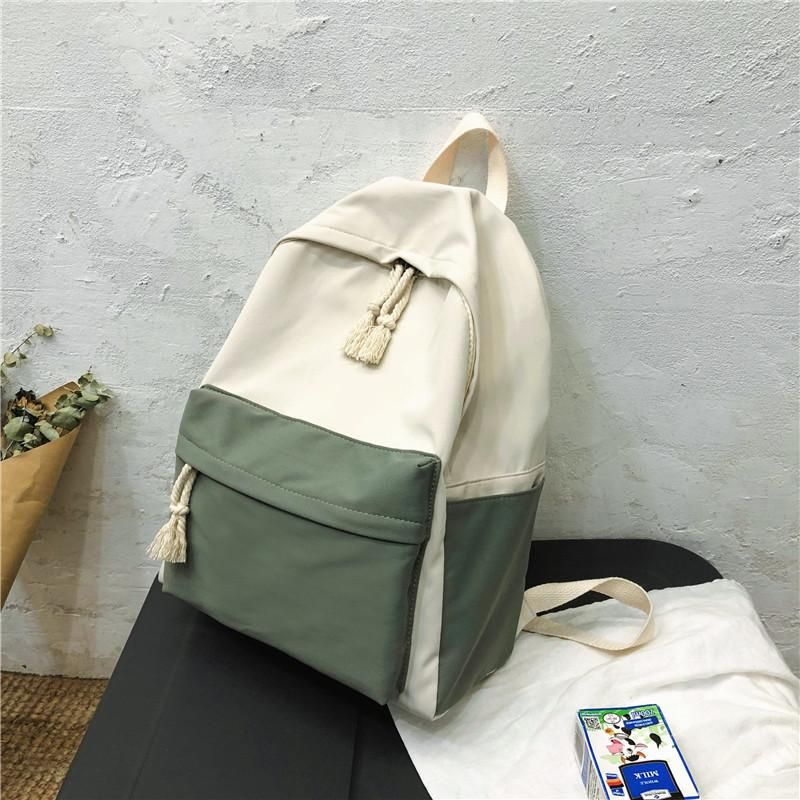 Fashion Backpack Canvas Women Backpack Solid Color Shoulder Bag Girl School bag Mochilas Female Children Student Backpack