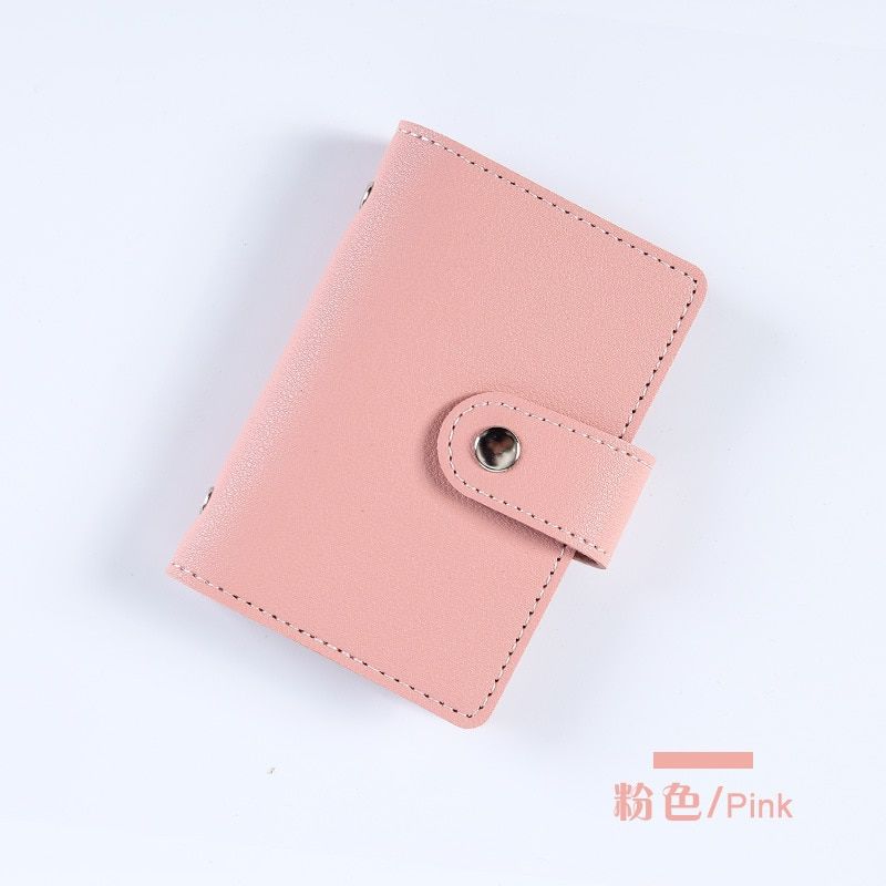 Fashion Women Men Business Card Holder Wallet Pu Leather Credit Card Case Cute Candy Color Rfid Purse ID Passport Card Cover Bag