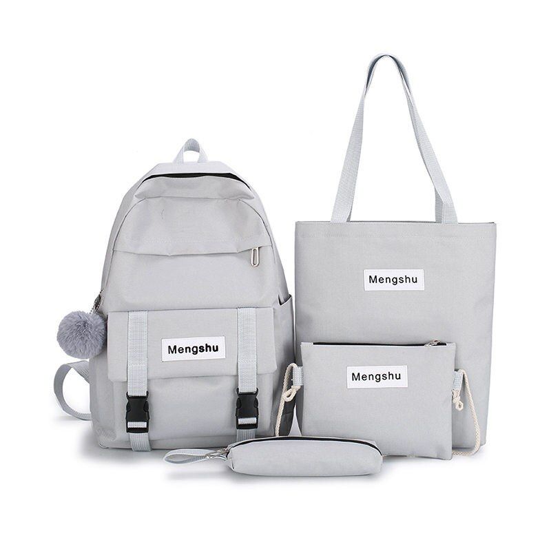 Letter Women School Backpacks Canvas School Bags for Teenagers Girls Student Book Bag Boys Satchel Bolsas Mochilas Sac A Main