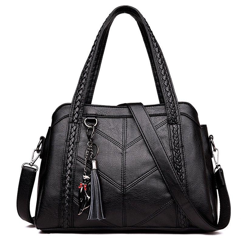 SMOOZA Women Casual Tote Bags 2020 Female Handbag Large Big Shoulder Bag for Women Tote Ladies Vintage Leather Crossbody Bag