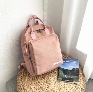 LENLEI Harajuku ulzzang Fashion backpack female new solid color waterproof Korea ins sweet Women Preppy Style Casual backpack