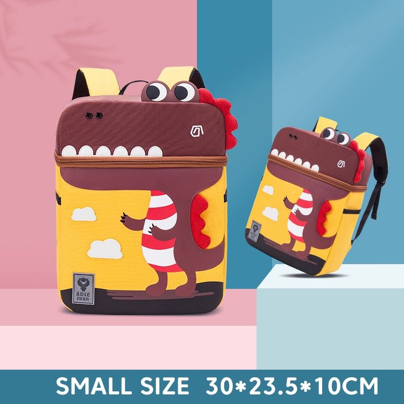 GREATOP Little Dragon School Bags for Boys Cute 3D Dinosaur Backpacks Kids Schoolbag Girls Child Gift Mochila Escolar