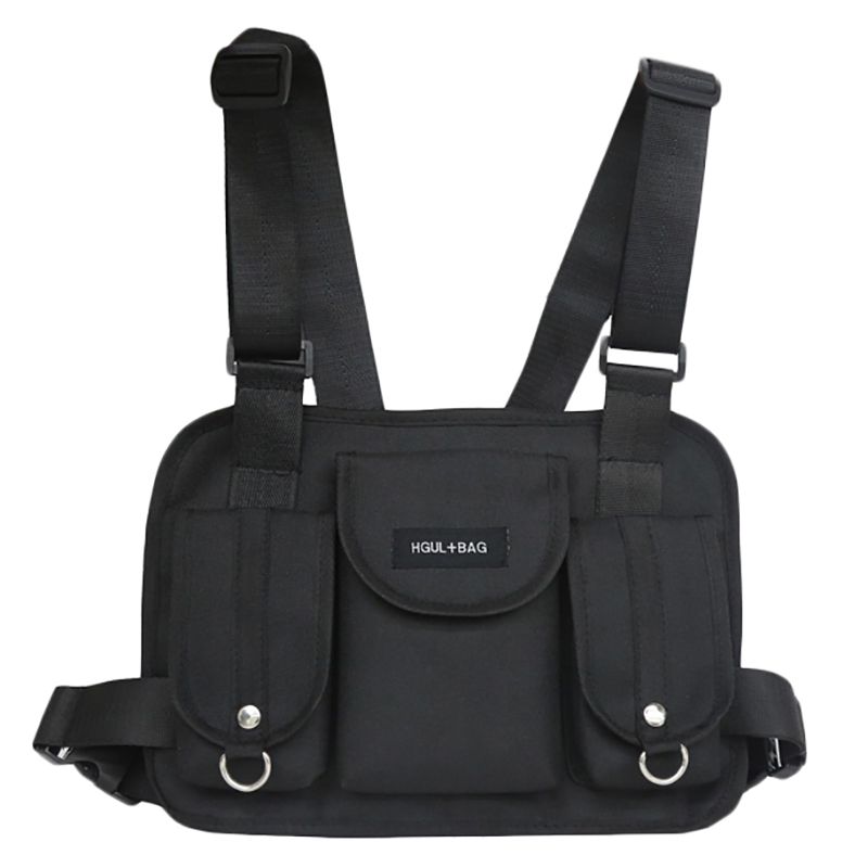 Fashion Chest Rig Waist Bag Hip Hop Streetwear Functional Chest Bag Cross Shoulder Bags