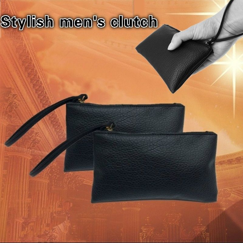 Men's Clutch Bag Key Coin Storage Bag Pu Leather Long Coin Purse