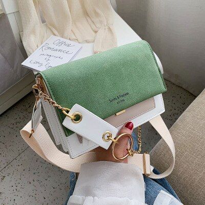 Beibaobao Scrub Leather Contrast Color Crossbody Bags For Women Chain Shoulder Bag Ladies Purses and Handbags