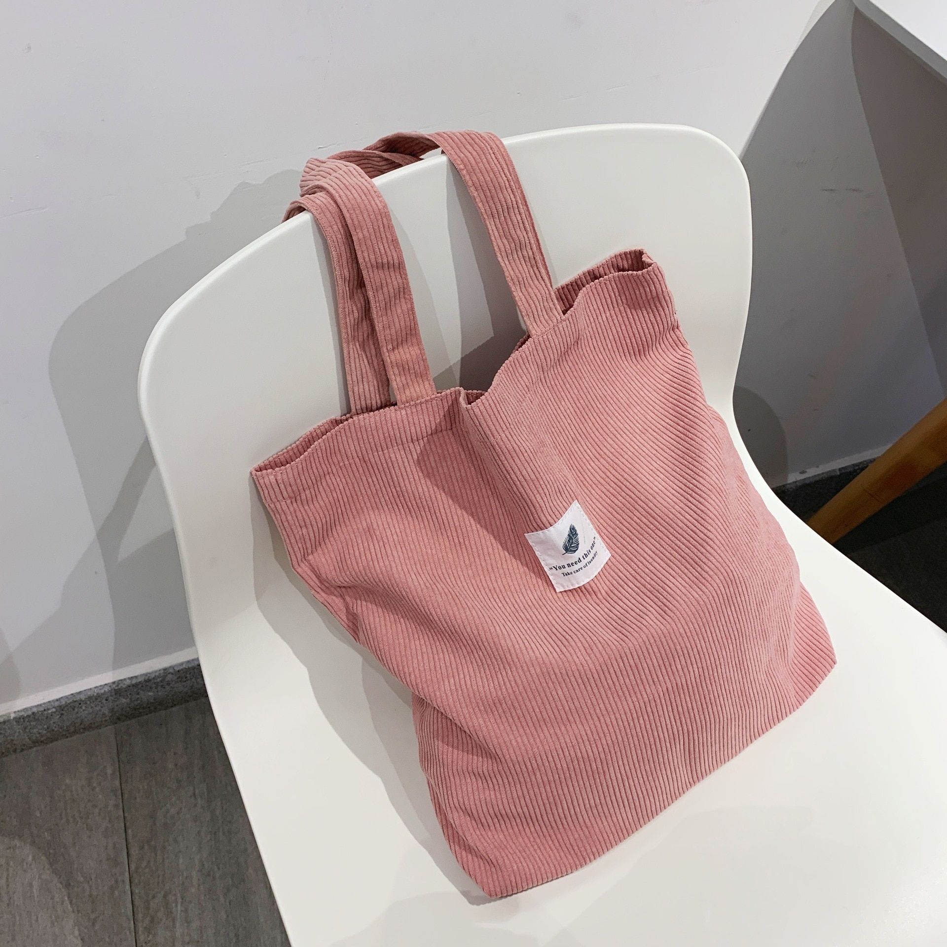 Bags for Women Corduroy Shoulder Bag Reusable Shopping Bags Casual Tote Female Handbag for A Certain Number of Dropshipping
