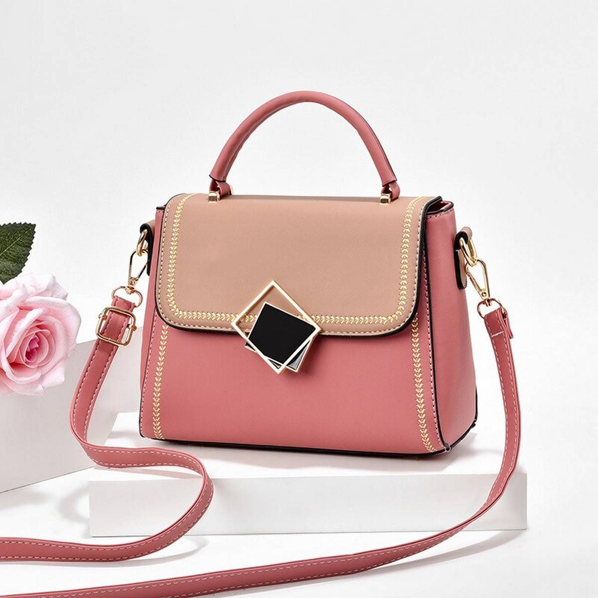 New Patchwork Crossbody Bags For Women 2020 Fashion PU Leather Purse Female Totes Luxury Ladies Handbags Shoulder Messenger Bag