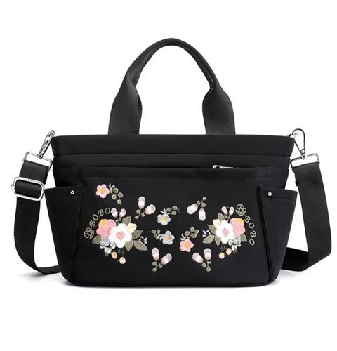 Embroider Flower Women Shoulder Bags Nylon WoFor Girls Travel Crossbody Bag Handbags
