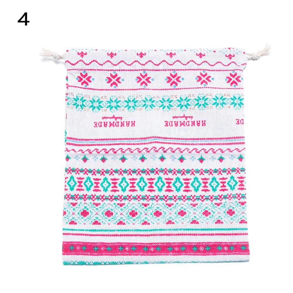 1Pc Drawstring Bag New Wood Grain Drawstring Cotton Linen Storage Bag Gift Candy Tea Jewelry Organizer Makeup Cosmetic Coins Keys Bags