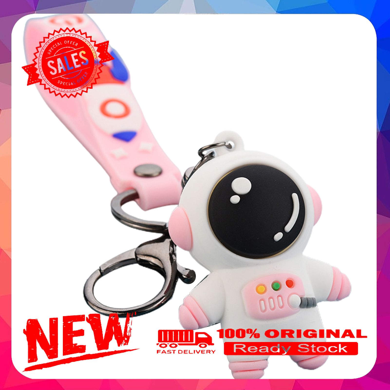Cartoon Astronaut Design Doll Keychain Key Ring Bag Charm Pendant Decor Gift