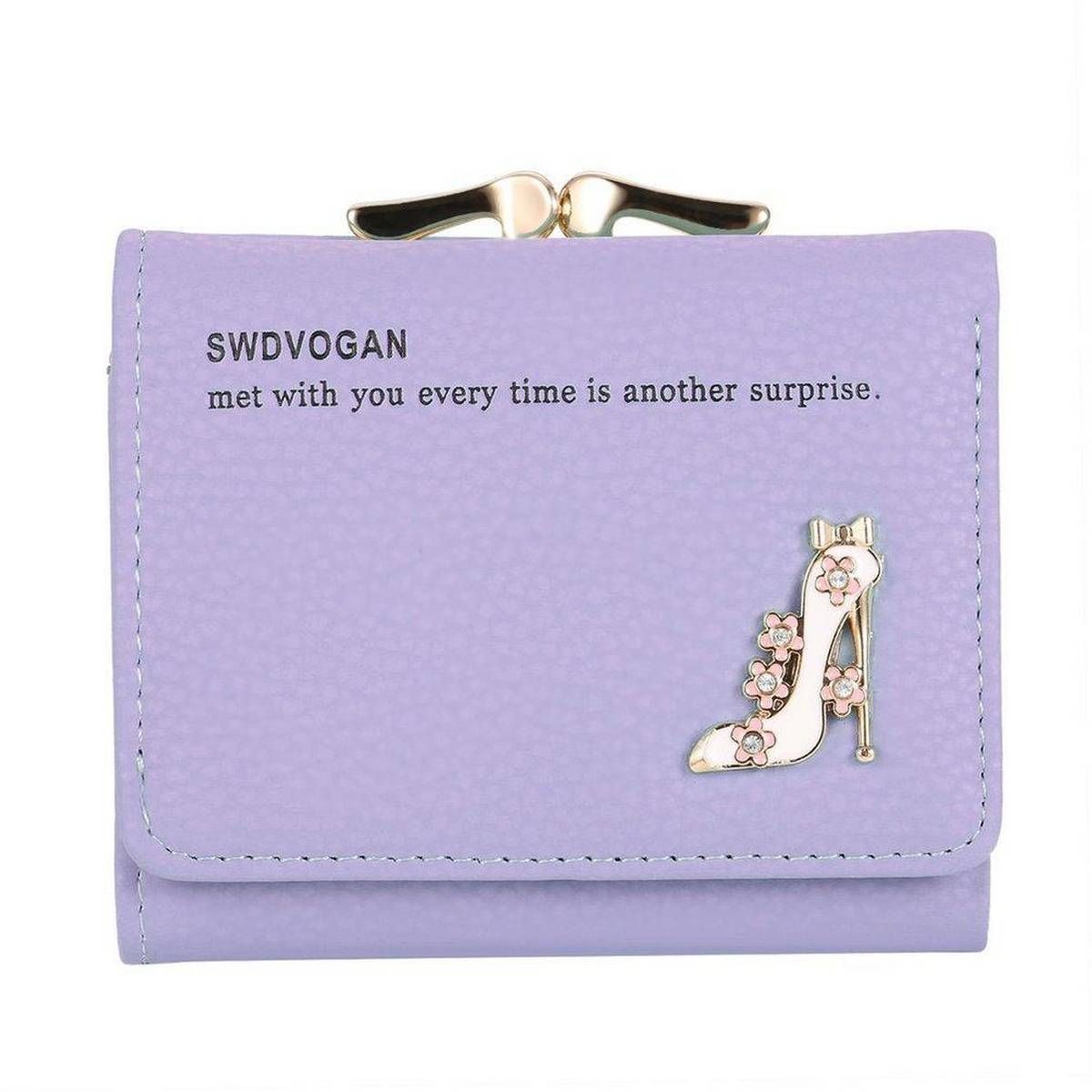 High Heels Pattern Women Short Wallets PU Leather Lady Moneybag Ladies Purse