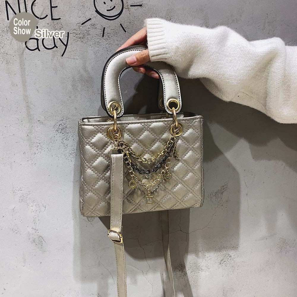 Crossbody Bag For Women 2021 Fashion Luxury Handbag Women Bags Plaid Candy Color Flap Mini Ladies Shoulder Chain Tote Messenger