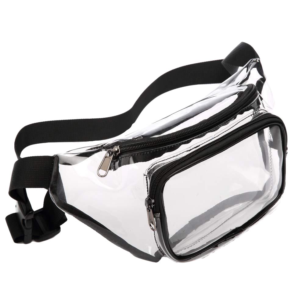Unisex Outdoor Transparent Adjustable Belt Zipper Chest Waist Bag Fanny Pack