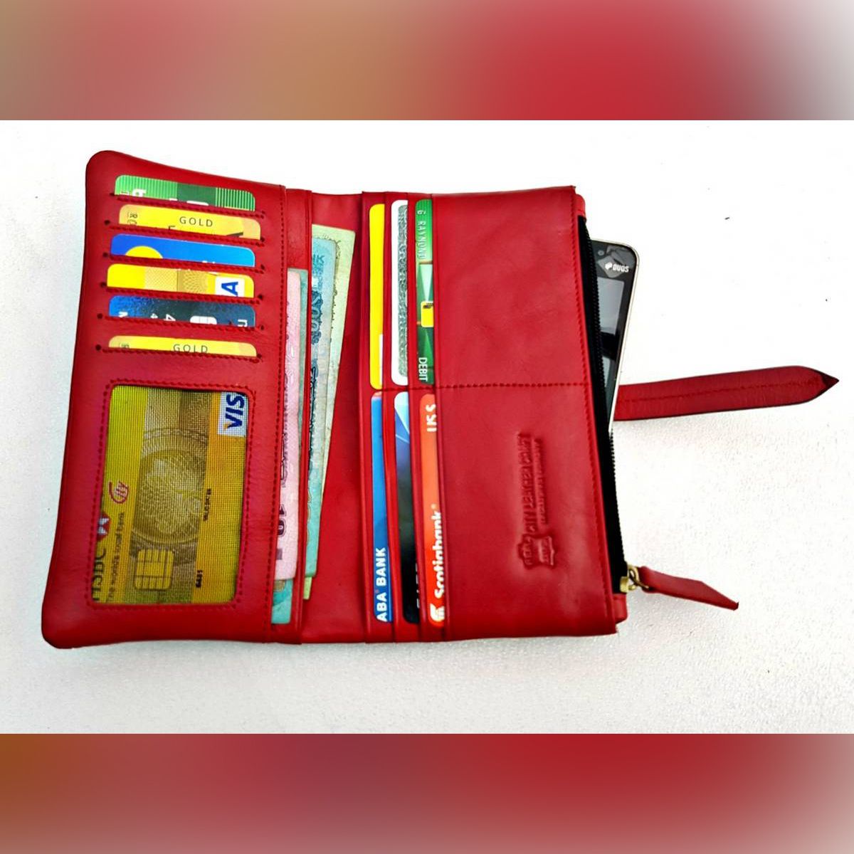 Leather Long Wallet Cum Mobile Cover