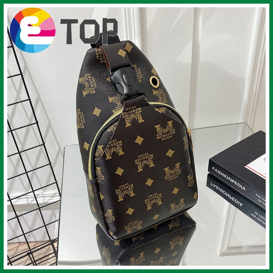 Summer and Autumn Printed Letters Geometric Checkered Chest Bag Portable Diagonal Large Capacity Simple Bag