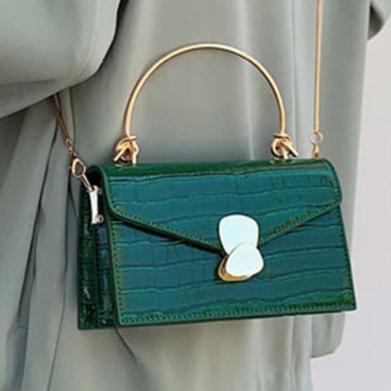TTOU Stone Pattern PU Leather Shoulder Bag Cross Body Bags For Women Small Messenger Bag Metal Handle 4 Colors Lady Totes New
